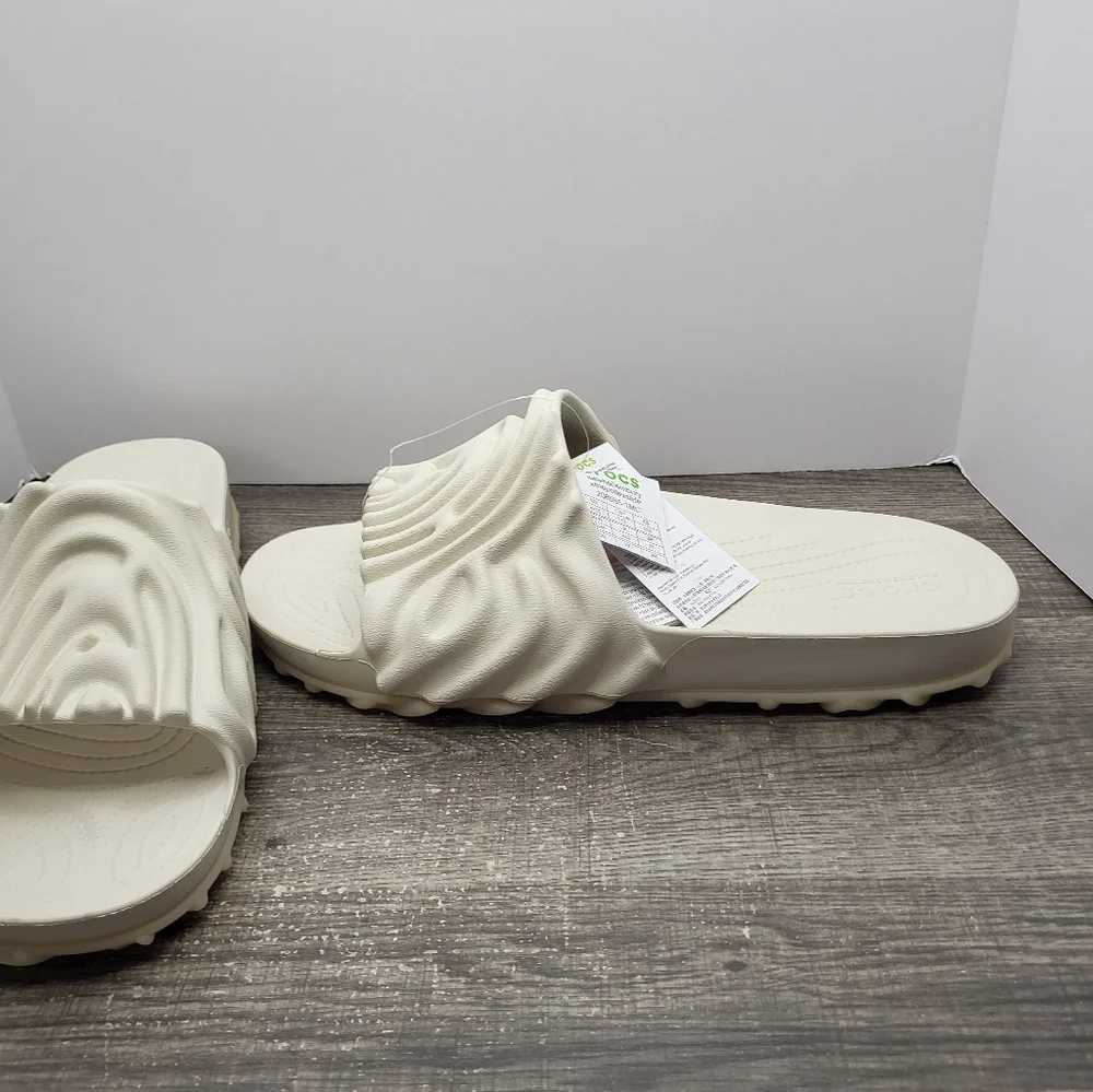 Salehe Bembury x Crocs The Pollex Slide Size 13 Mens Cream Recovery Sandals New